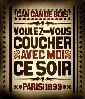 Can Can de Bois by gravemandesign 18个精美的免费字体下载/From DeviantART